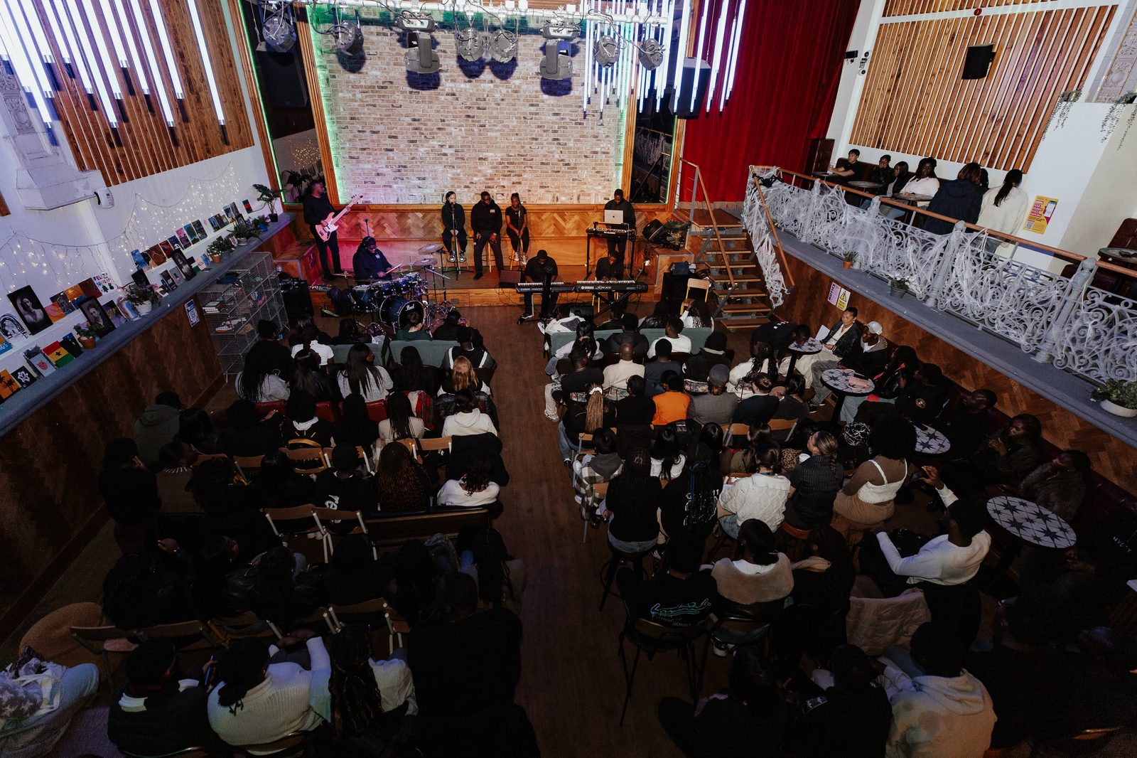 The audience from the balcony