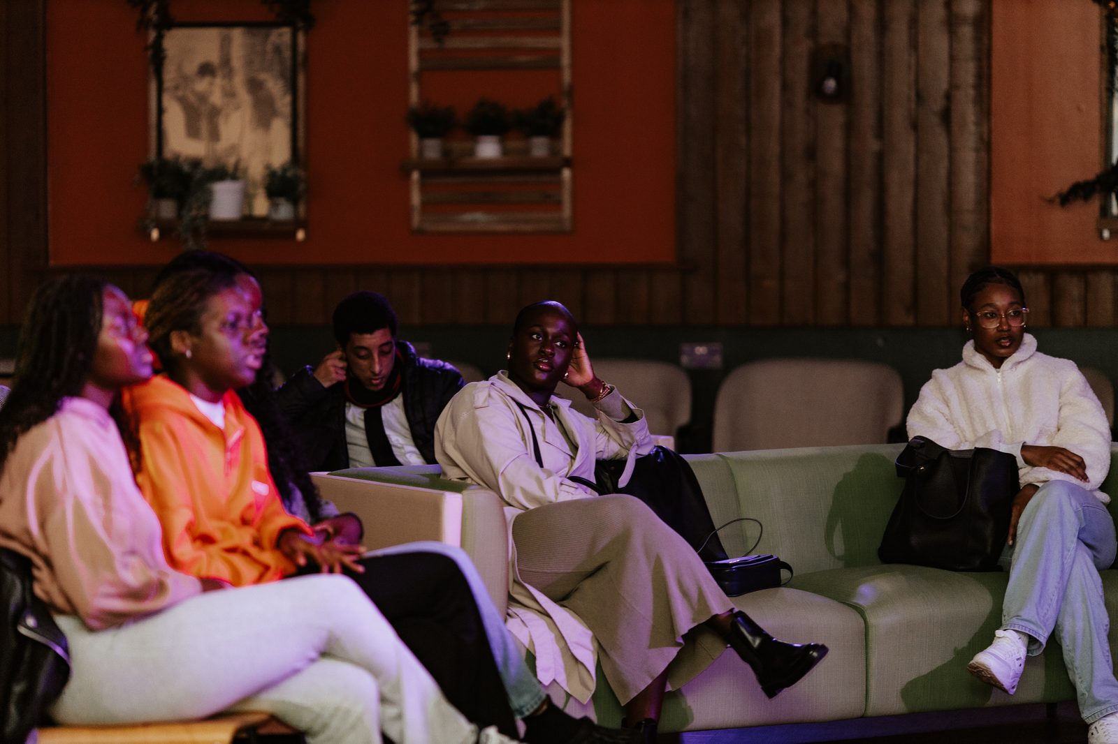 Guests relaxing at a Mood Changers night