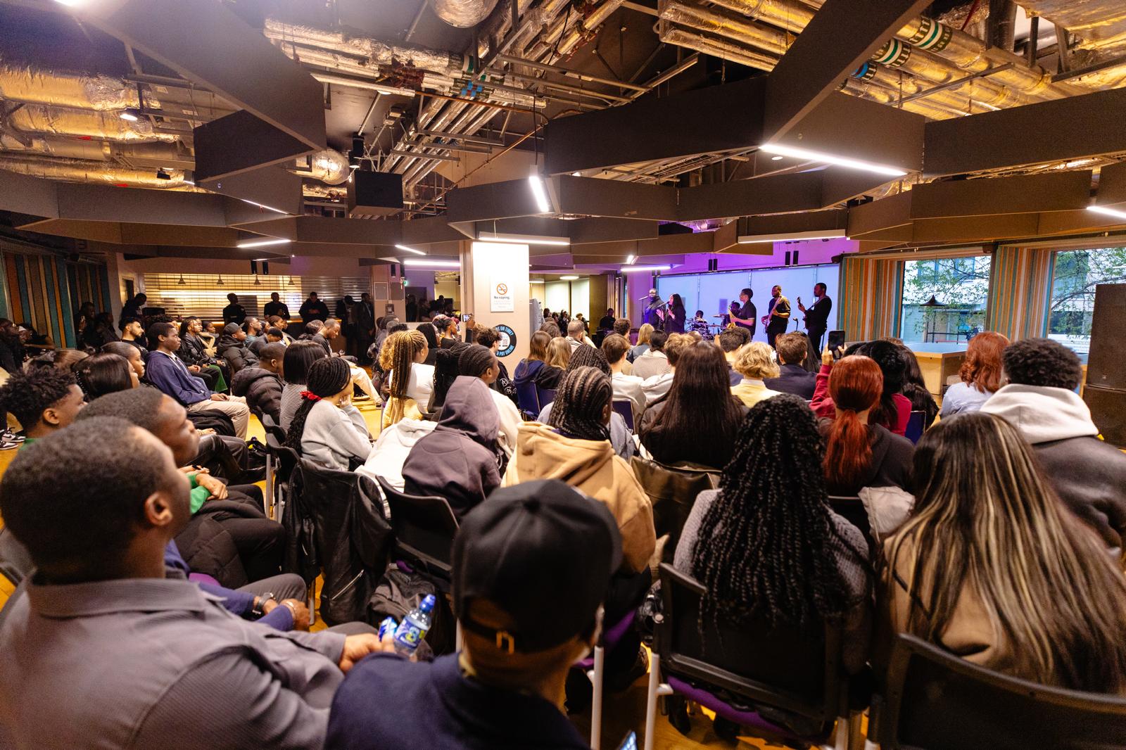 A full room at a Mood Changers show